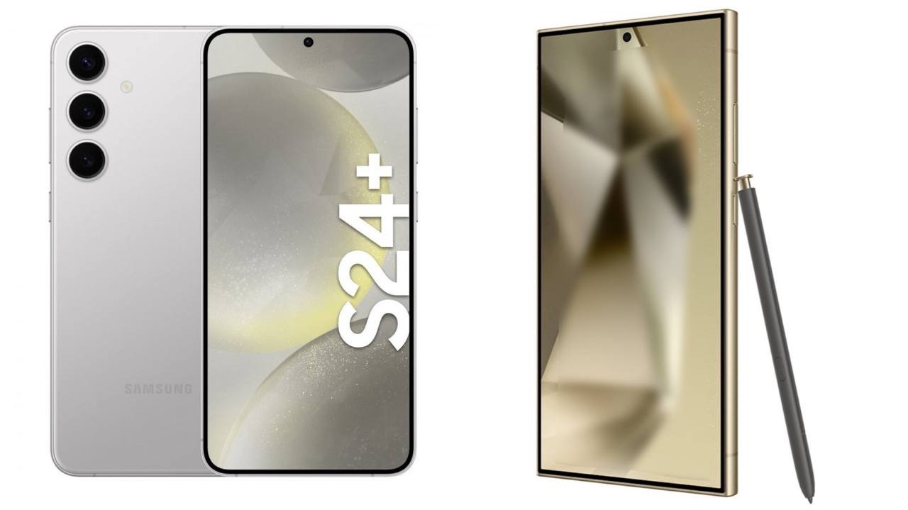 Galaxy S24 Plus and Galaxy S24 Ultra official renders