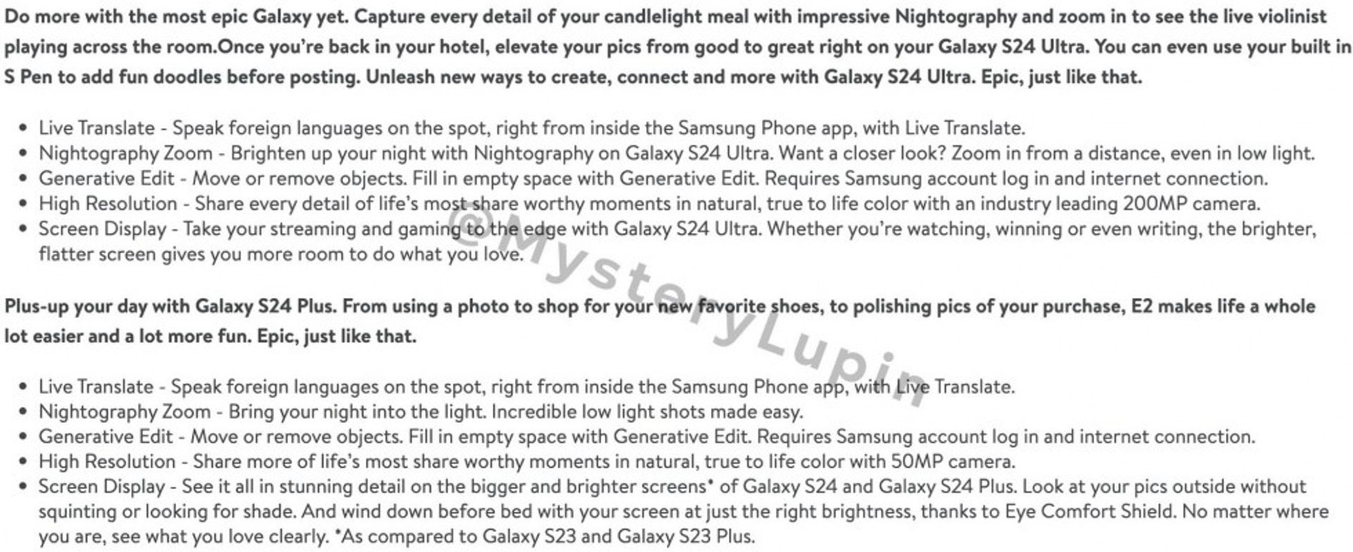 Galaxy S24 series AI features