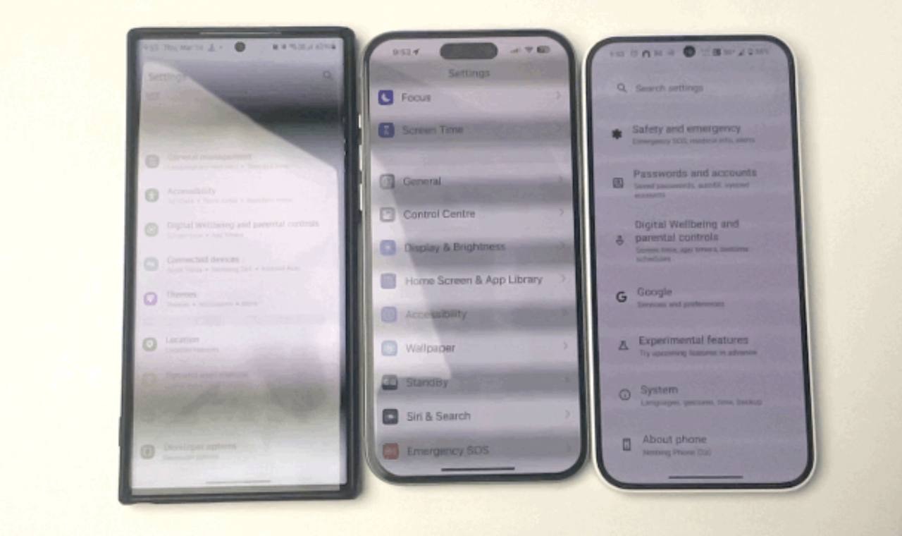 PWM frequency on Galaxy S22 Ultra 120Hz vs iPhone 15 plus 60Hz vs Nothing phone 2a 120Hz